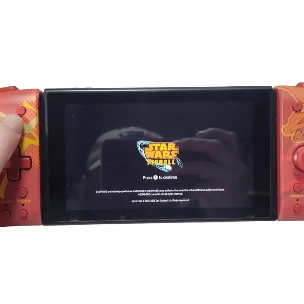 Nintendo Switch 32GB Console HAC-001 W/ Hori Joy Cons, Adapter, Case. TESTED